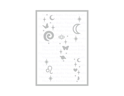 Zodiac Cosmic Dream Digital Nail Stickers