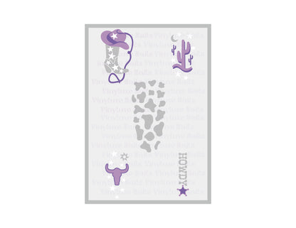 Howdy Cowgirl Digital Nail Stickers